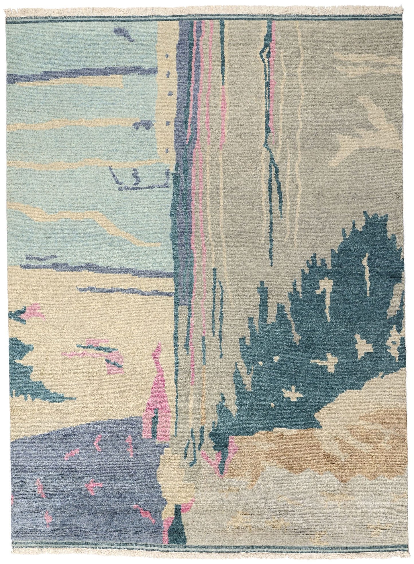 9 x 12 Abstract Biophilic Moroccan Rug 31280