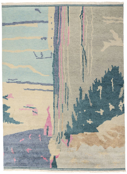 9 x 12 Abstract Biophilic Moroccan Rug 31280