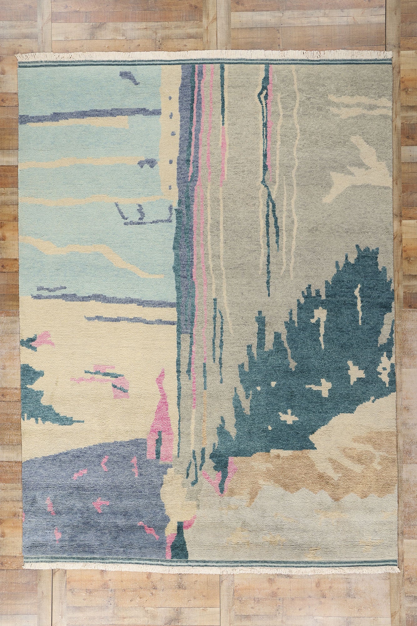 9 x 12 Abstract Biophilic Moroccan Rug 31280