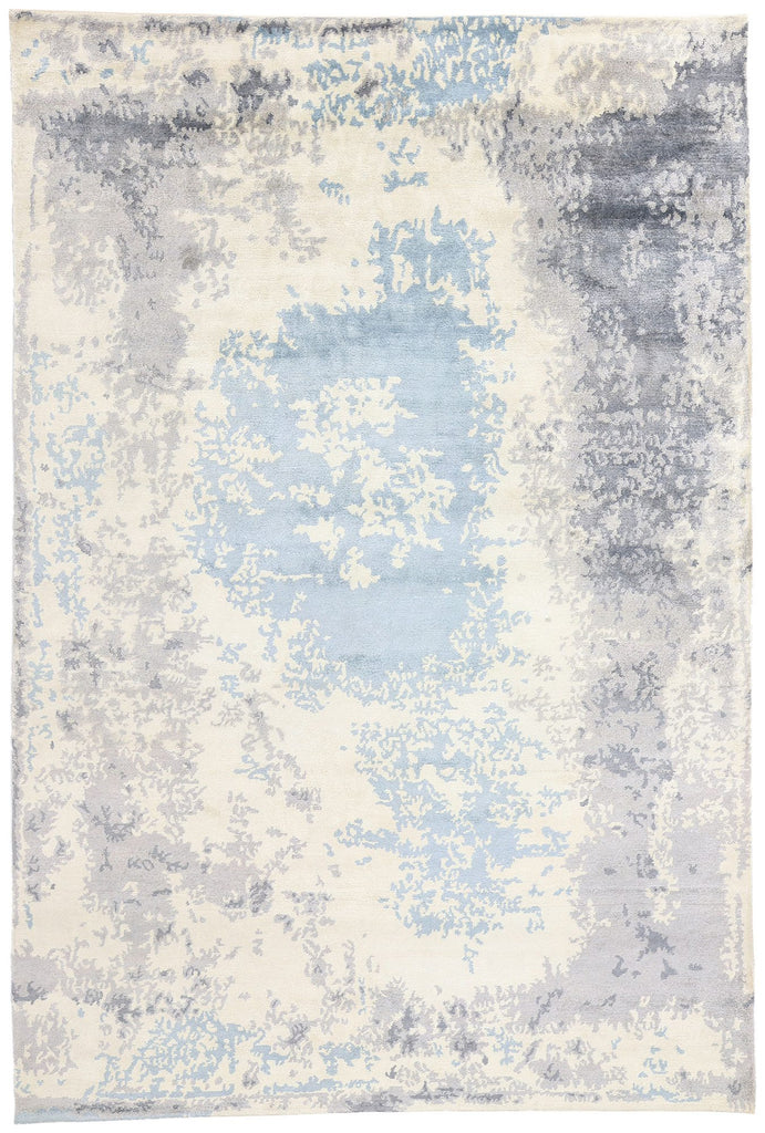 7 x 10 Contemporary Abstract Erased Damask Rug 31138