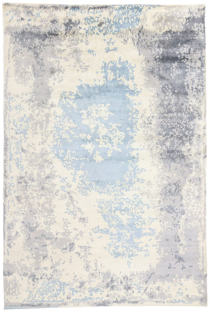 7 x 10 Contemporary Abstract Erased Damask Rug 31138