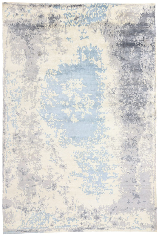 7 x 10 Contemporary Abstract Erased Damask Rug 31138