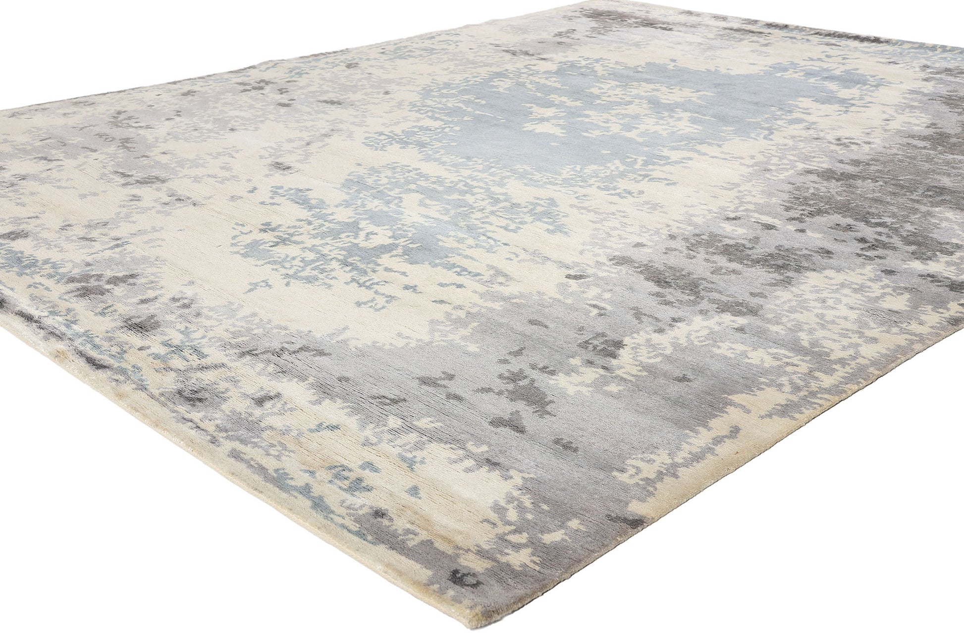 8 x 10 Contemporary Abstract Erased Damask Rug 31137