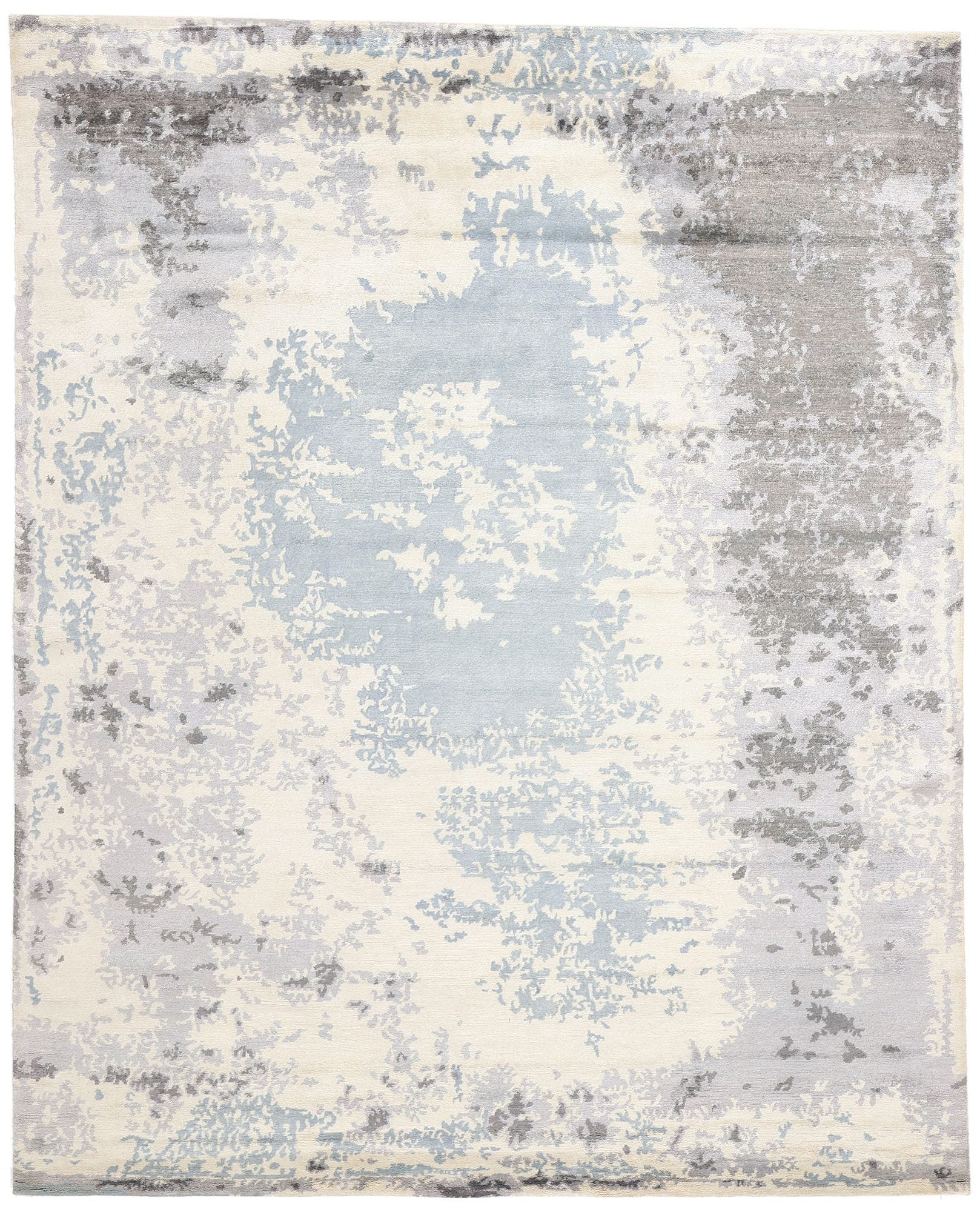 8 x 10 Contemporary Abstract Erased Damask Rug 31137