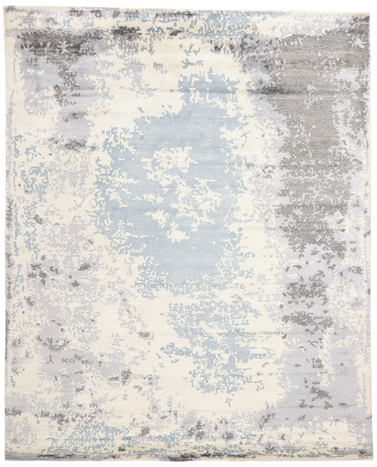 8 x 10 Contemporary Abstract Erased Damask Rug 31137