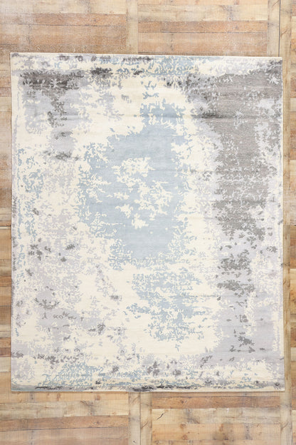 8 x 10 Contemporary Abstract Erased Damask Rug 31137