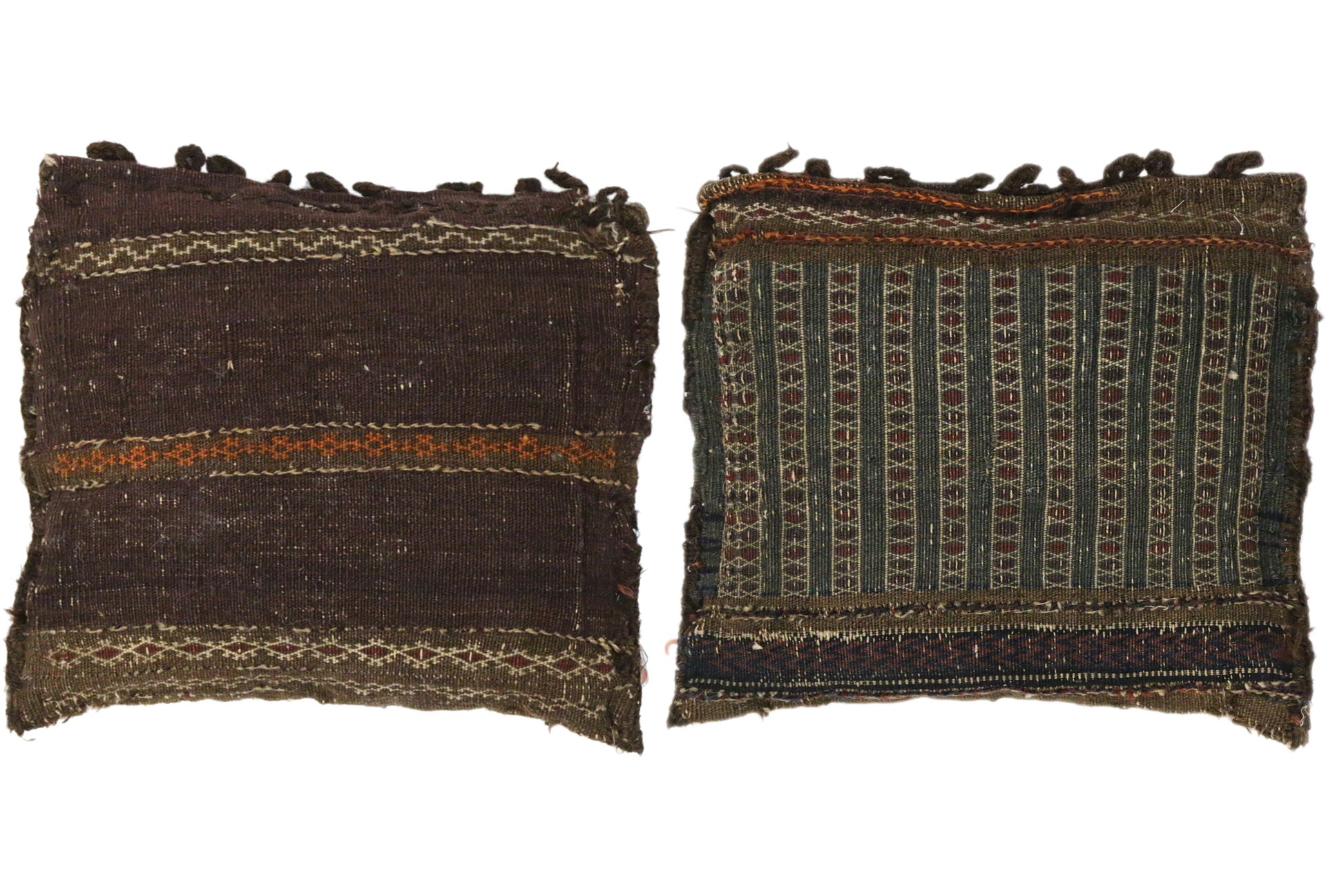 1 x 1 Antique Afghan Rug Pillow 74587