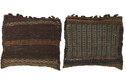 1 x 1 Antique Afghan Rug Pillow 74587