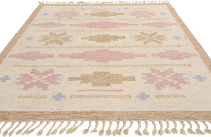 5 x 8 Anna Johanna Angstrom Vintage Swedish Rollakan Rug 78833