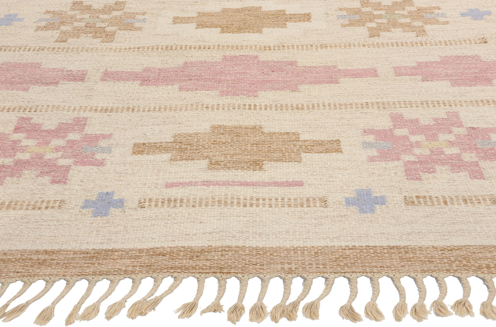 5 x 8 Anna Johanna Angstrom Vintage Swedish Rollakan Rug 78833