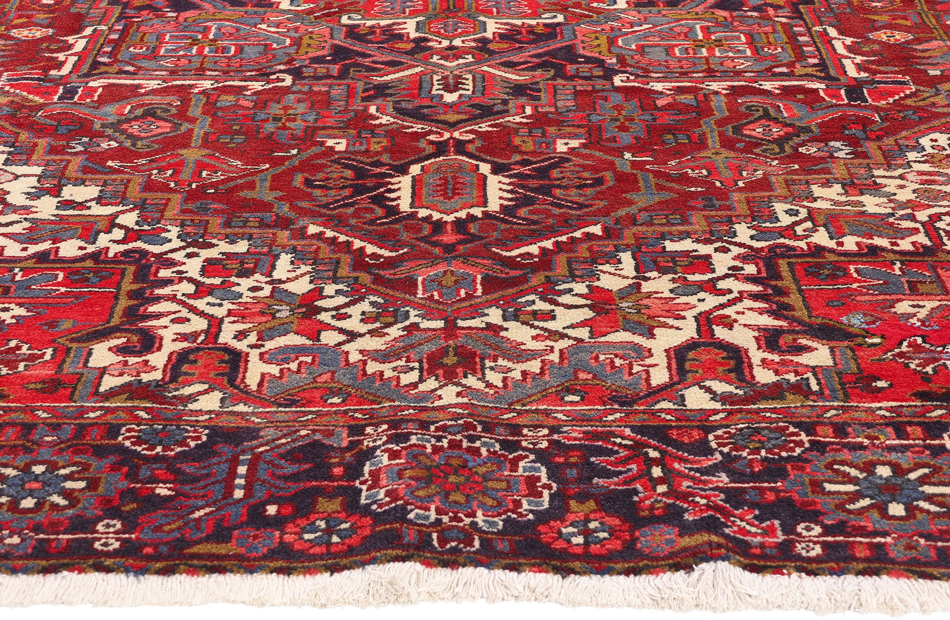 8 x 11 Antique Persian Heriz Rug 90003