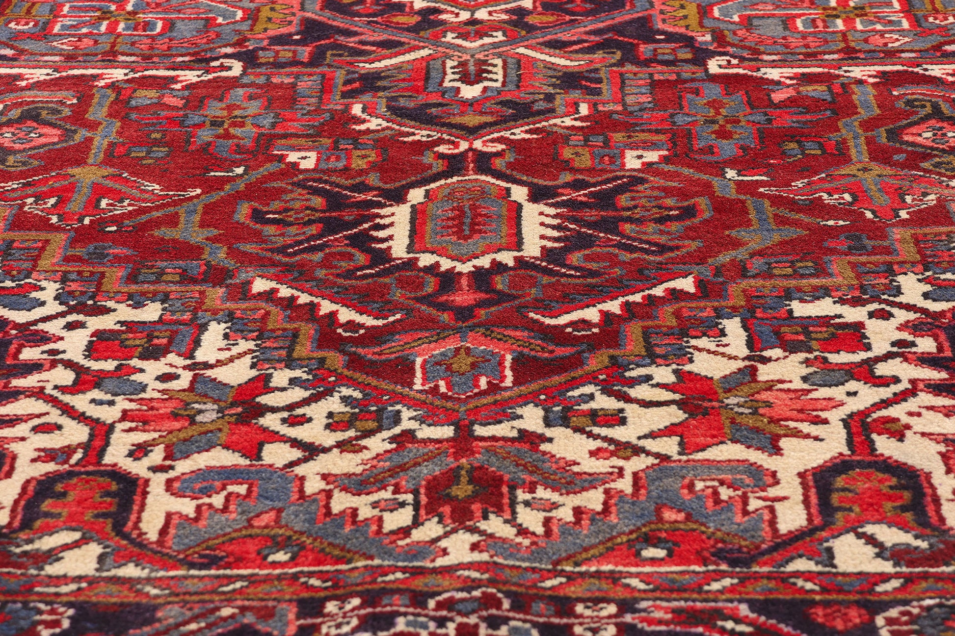 8 x 11 Antique Persian Heriz Rug 90003