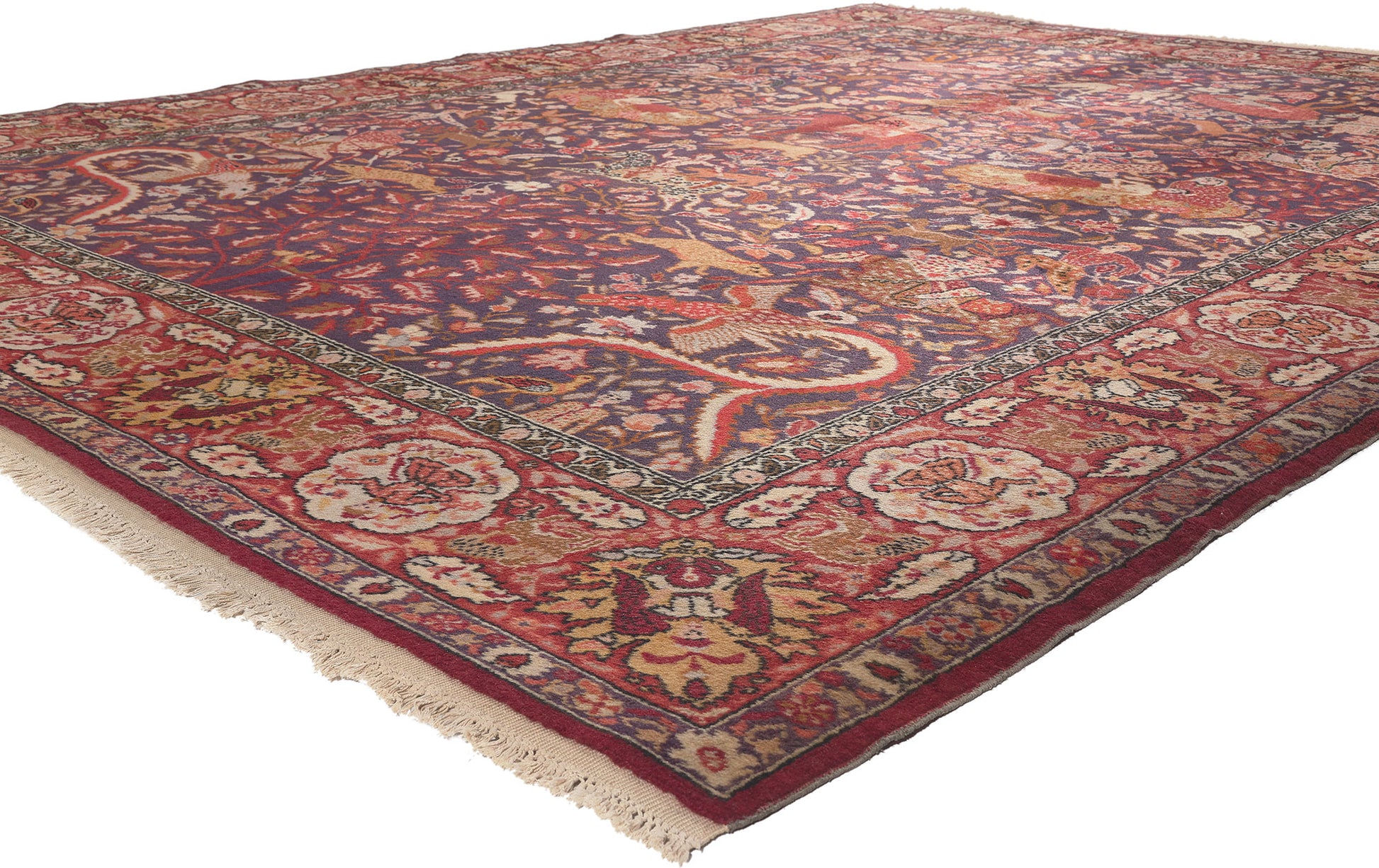 9 x 11 Antique Indian Agra Rug 74662