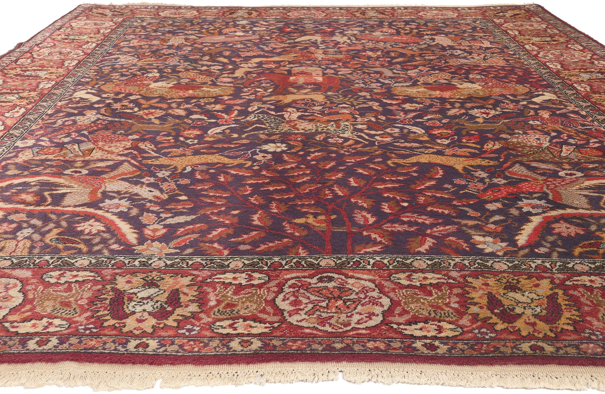 9 x 11 Antique Indian Agra Rug 74662