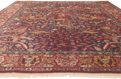 9 x 11 Antique Indian Agra Rug 74662