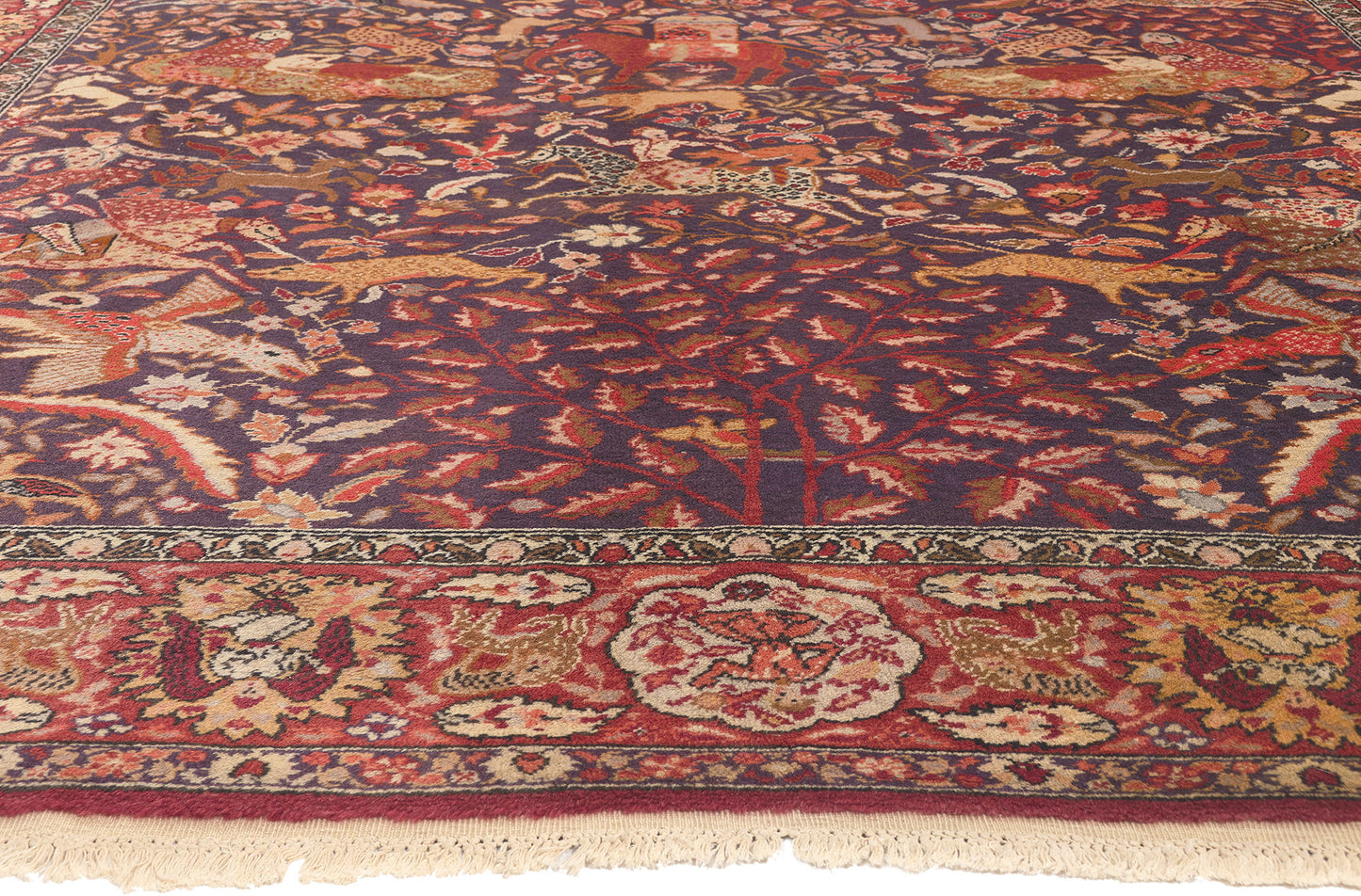 9 x 11 Antique Indian Agra Rug 74662