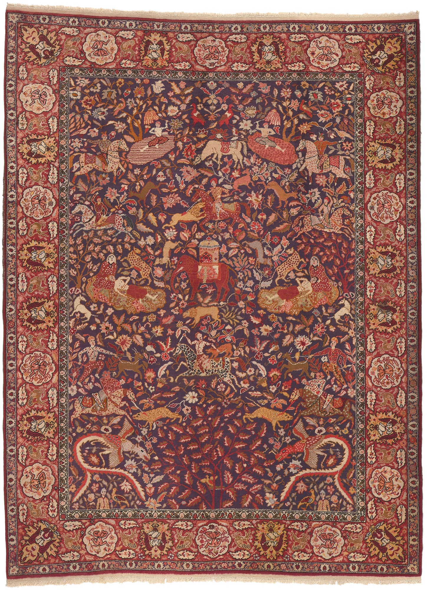 9 x 11 Antique Indian Agra Rug 74662