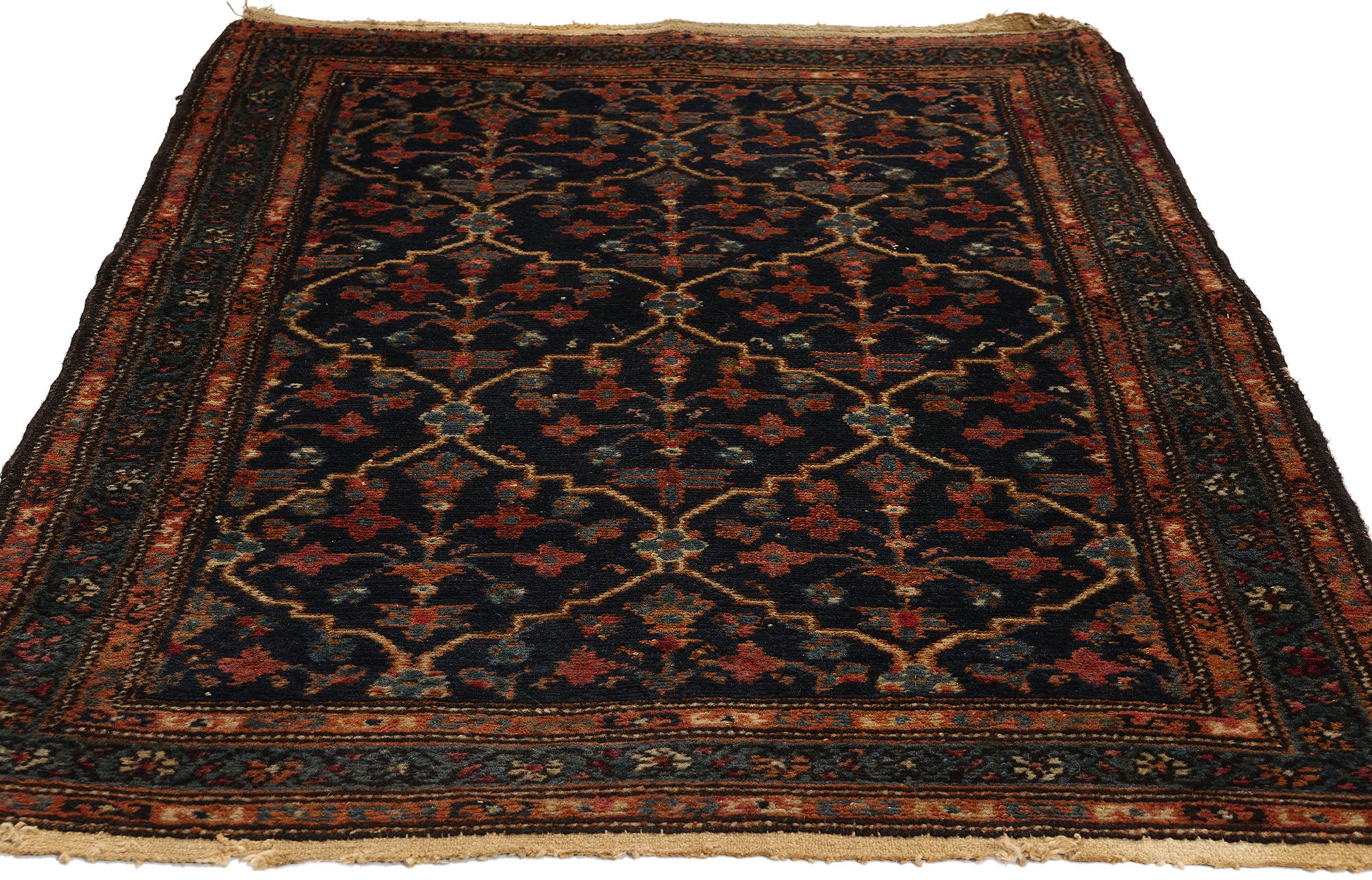 3 x 4 Antique Black Persian Hamadan Rug 78737