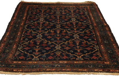 3 x 4 Antique Black Persian Hamadan Rug 78737