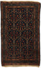 3 x 4 Antique Black Persian Hamadan Rug 78737