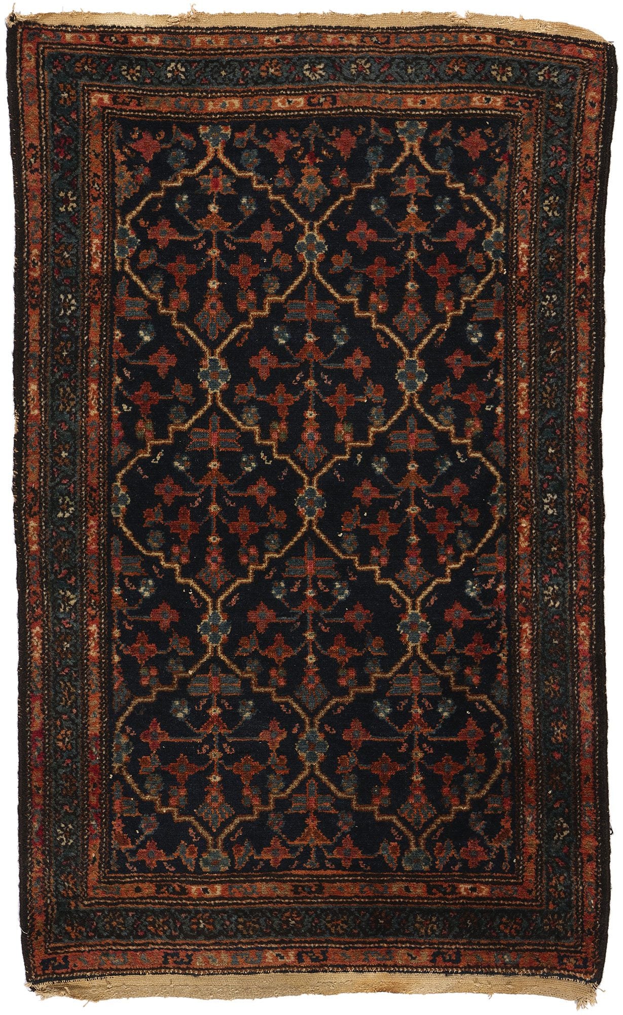 3 x 4 Antique Black Persian Hamadan Rug 78737