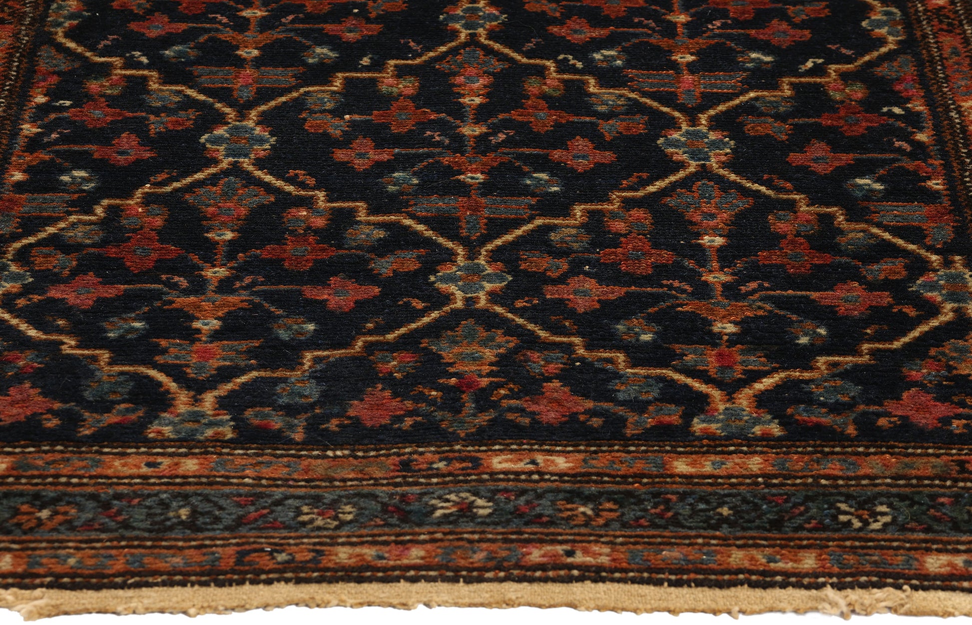 3 x 4 Antique Black Persian Hamadan Rug 78737