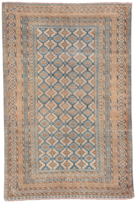 5 x 7 Antique Persian Turkoman Rug 61269