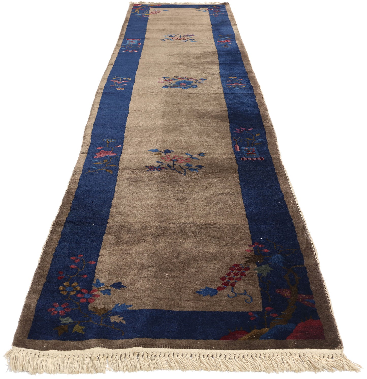 3 x 14 Antique Chinese Peking Rug 78200