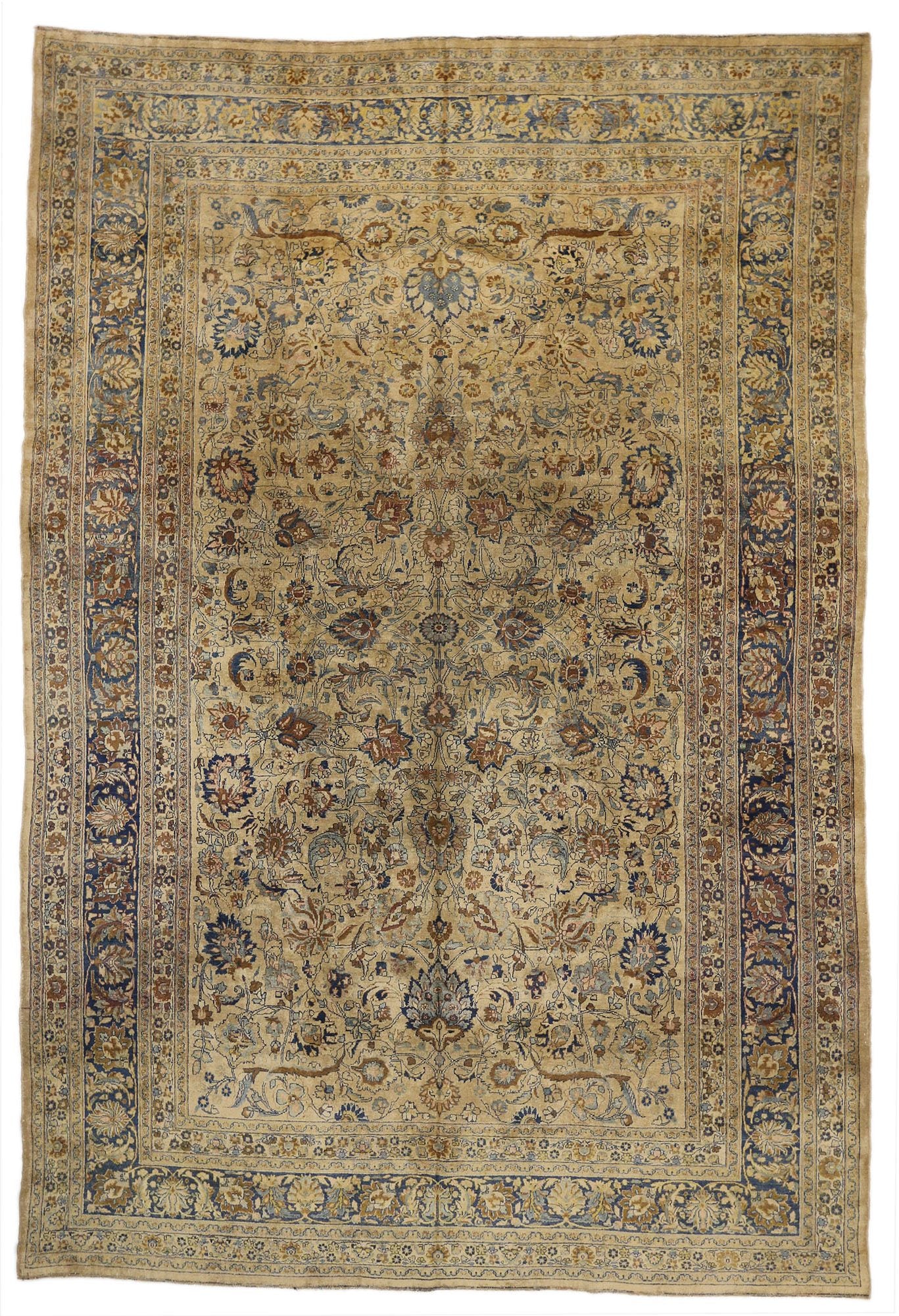11 x 16 Antique Persian Mashhad Rug 72983