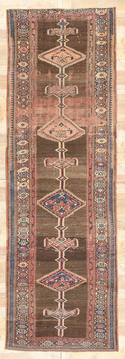 4 x 13 Antique Persian Sarab Rug 61262