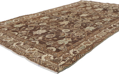 4 x 7 Antique Brown Persian Malayer Rug 60971