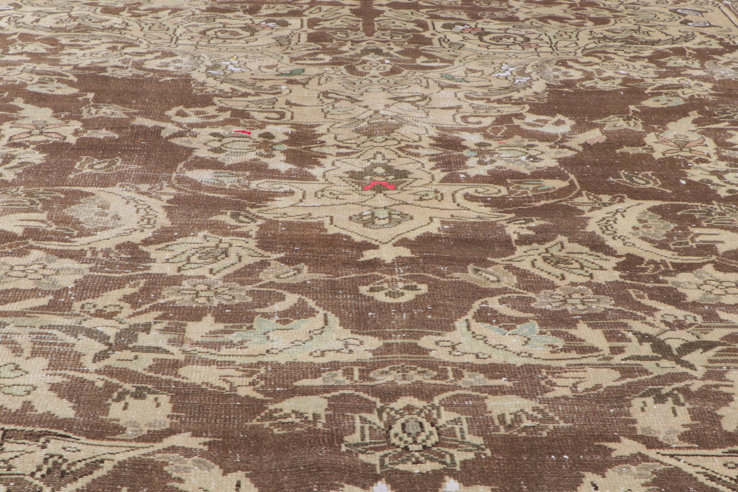 7 x 12 Antique-Worn Persian Feridan Rug 60961