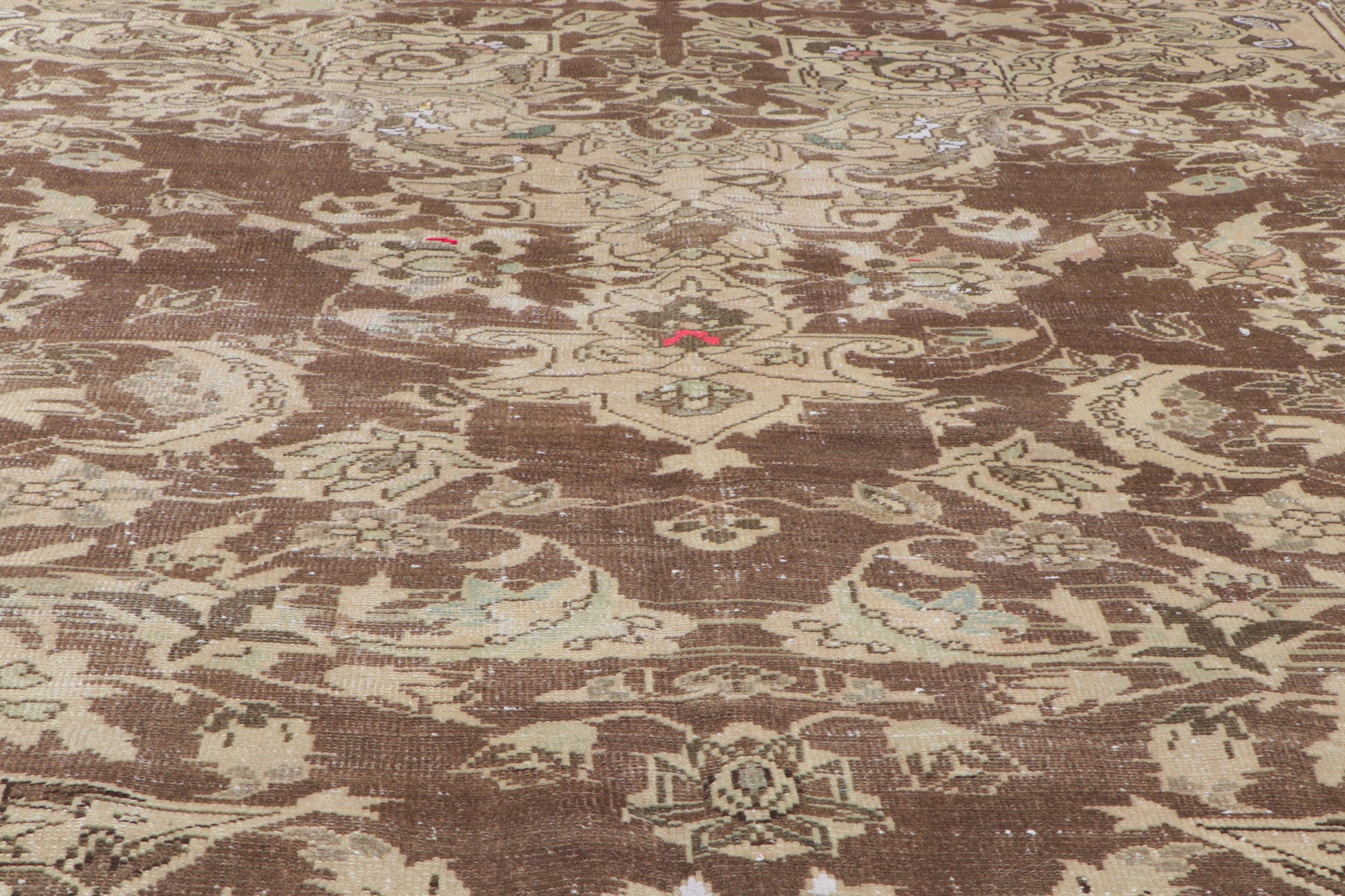 7 x 12 Antique-Worn Persian Feridan Rug 60961