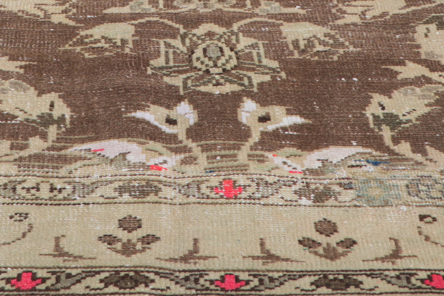 7 x 12 Antique-Worn Persian Feridan Rug 60961