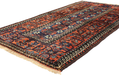 4 x 8 Antique Caucasian Azerbaijan Rug 60924