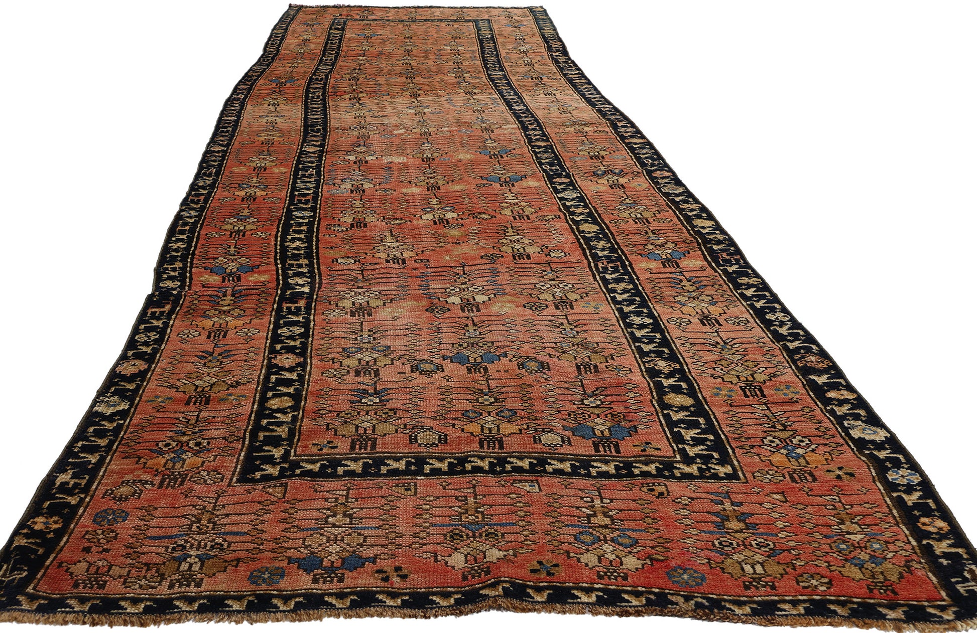4 x 14 Antique Caucasian Karabagh Rug 53878