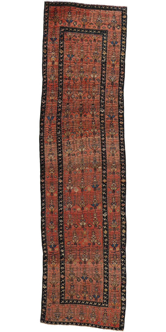 4 x 14 Antique Caucasian Karabagh Rug 53878