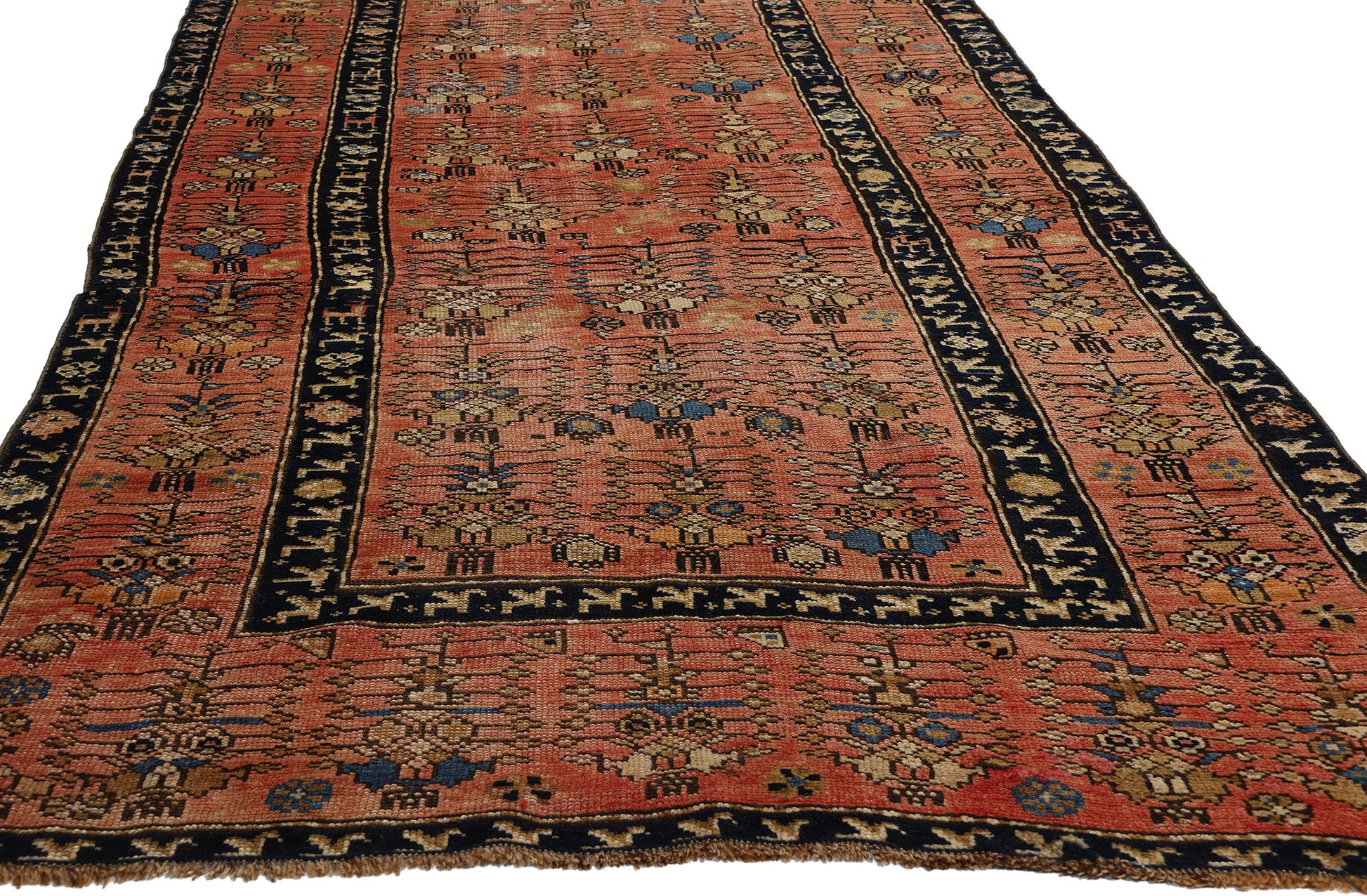 4 x 14 Antique Caucasian Karabagh Rug 53878