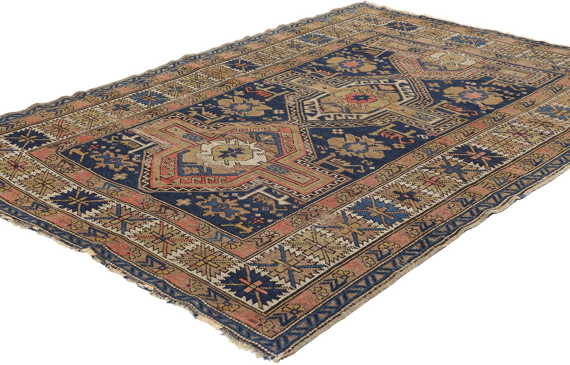 4 x 5 Antique Caucasian Kuba Rug 78899
