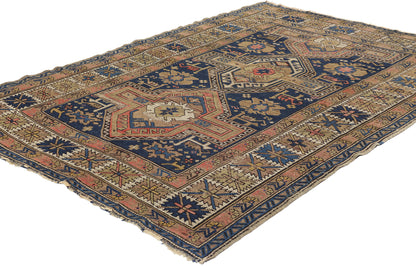4 x 5 Antique Caucasian Kuba Rug 78899