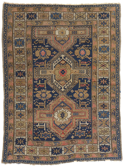 4 x 5 Antique Caucasian Kuba Rug 78899