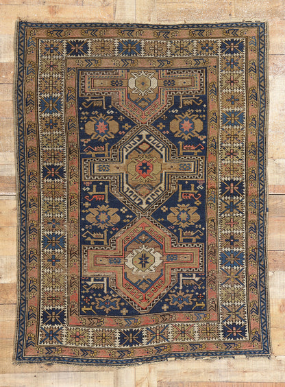 4 x 5 Antique Caucasian Kuba Rug 78899