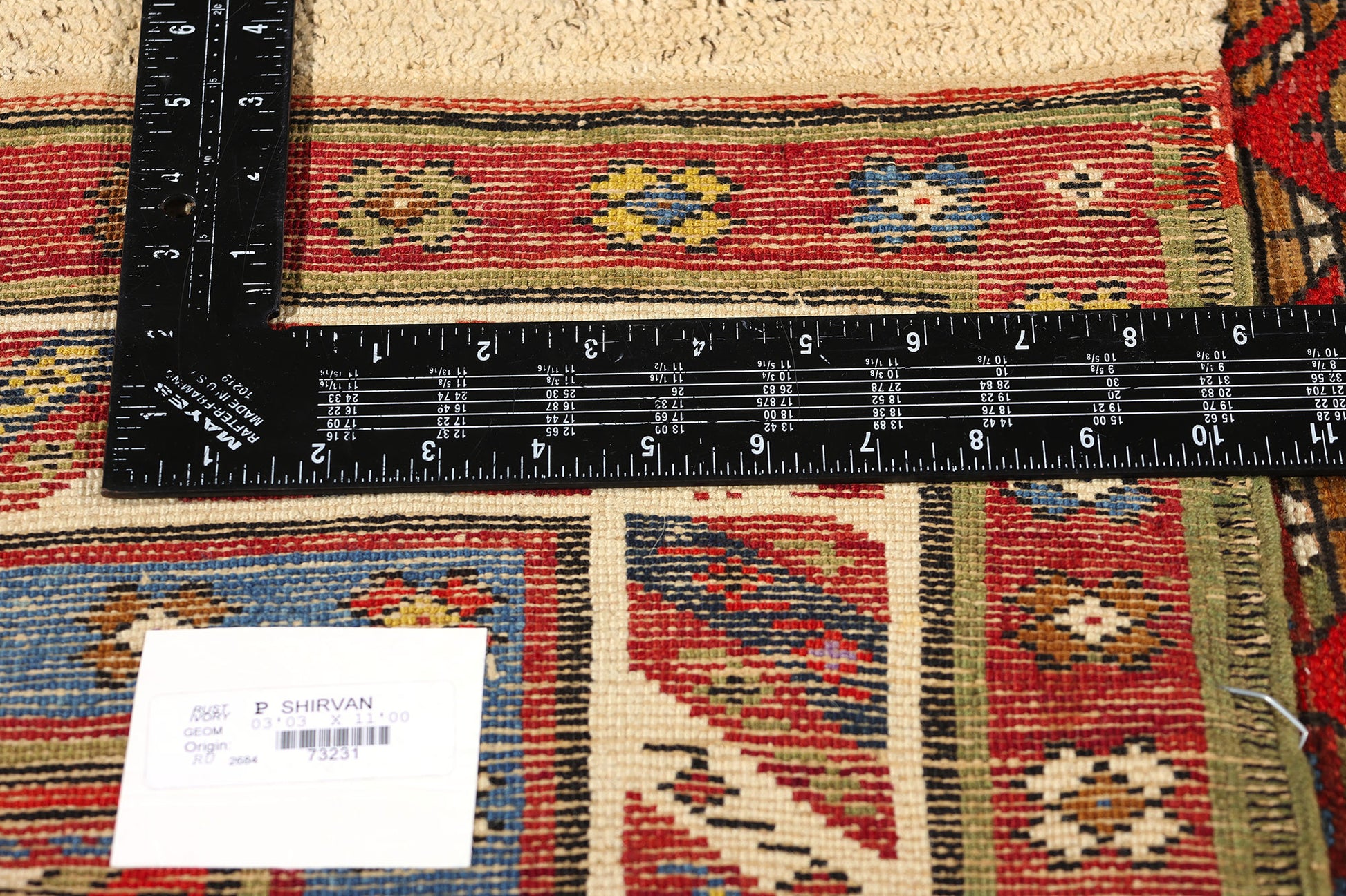 3 x 11 Antique Caucasian Shirvan Rug 73231