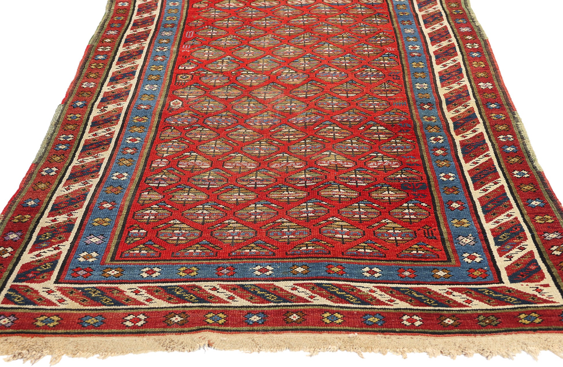 3 x 11 Antique Caucasian Shirvan Rug 73231