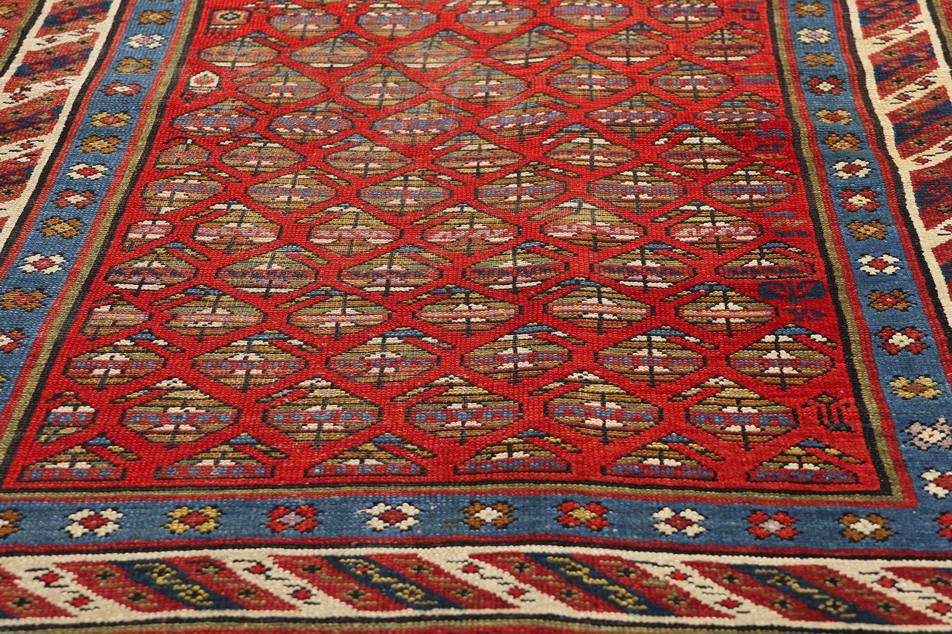 3 x 11 Antique Caucasian Shirvan Rug 73231