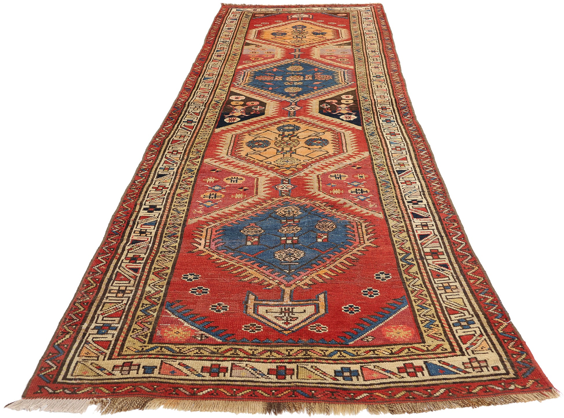 3 x 12 Antique Caucasian Shirvan Rug 72401