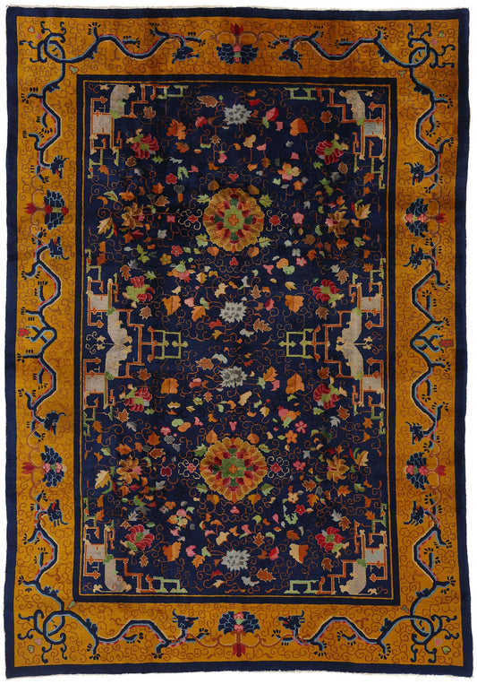 8 x 11 Antique Chinese Art Deco Rug 53874