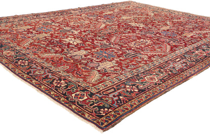 8 x 10 Antique Persian Dragon Serapi Heriz Rug 78767