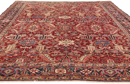 8 x 10 Antique Persian Dragon Serapi Heriz Rug 78767