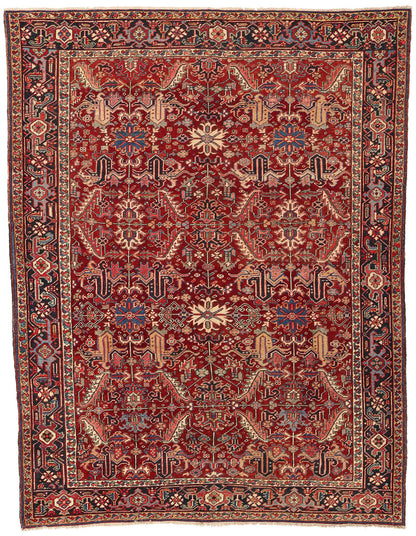 8 x 10 Antique Persian Dragon Serapi Heriz Rug 78767